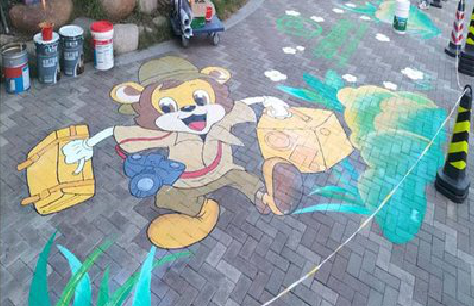 江阴夏季画地面彩绘会遇到的问题