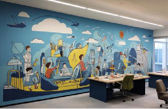  江阴办公室墙绘的特点。